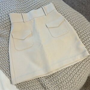 & Other Stories Beige Mini Skirt